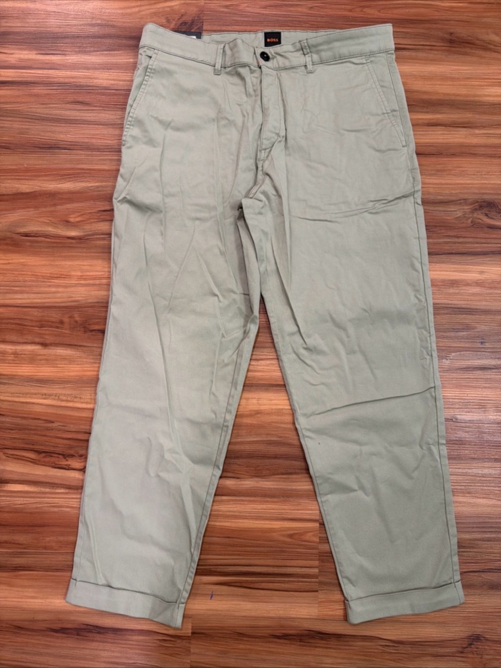Boss Men's Sage Green Chinos